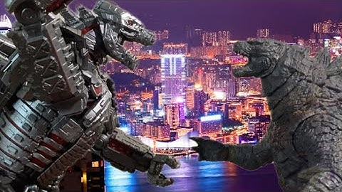 Godzilla vs Mechagodzilla (stop motion battle)