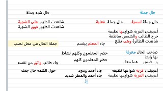 أسهل شرح درس الحال نحو الصف الثانى الاعدادى 2024