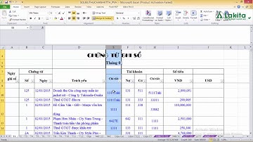 Bài 5: Cách thức tổ chức hạch toán trên excel