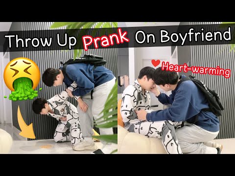 Throw Up Prank On My Boyfriend To See How He Reacts🤮 **I feel LOVED** [Gay Couple Lucas&Kibo BL]