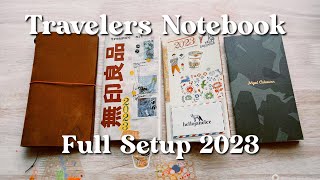 Travelers Notebook Journal FULL SET UP 2023 | Janethecrazy