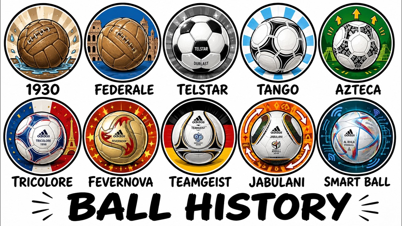 Every FIFA World Cup Ball (1934-Present) - YouTube