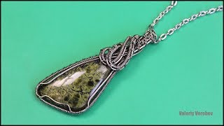 Кулон из проволоки, мастер класс. Pendant from wire nickel silver, wire wrap tutorial.