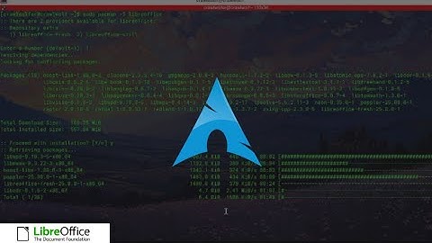Installation guide for LibreOffice in Arch Linux 
