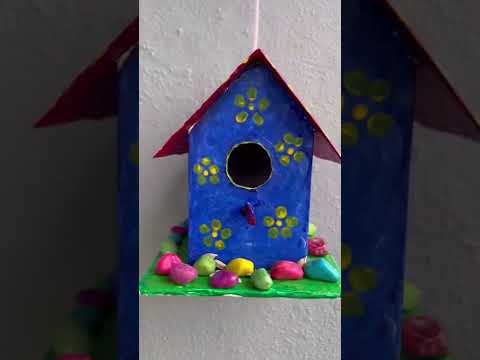 Bird House with Cardboard #shorts #diy