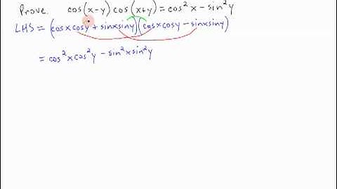 proof of trig identity using addition and subtraction formulas