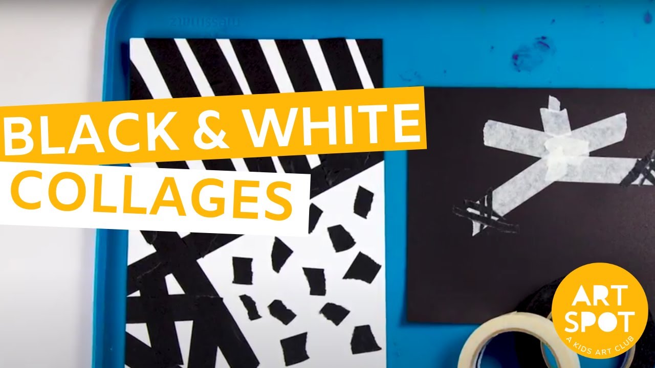 Easy Art for Kids: Black and White Collages 