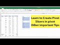 Learn to Create Pivot Table in Excel like a Pro | Excel Tutorial