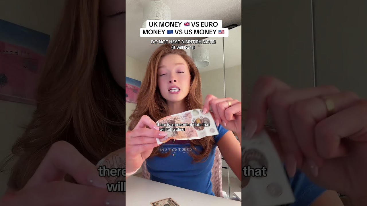 UK MONEY 🇬🇧 VS EURO MONEY 🇪🇺 VS US MONEY 🇺🇸 DO NOT HEAT A BRITISH NOTE! (it will burn)  #fyp