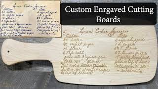 Handwritten Recipe Engraved onto a Maple Wood Charcuterie Board