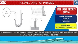 CIE IGCSE Physics (0625) -Pressure and Liquid Pressure -Quick revision by solving tricky questions screenshot 3