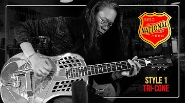 Acoustic Music Works - National Tricone, Brass, Slide Guitar by Adrian Adioetomo