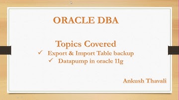 Datapump Export Import Table