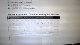20120906: Dell Precision M6400 - From initial hang to final program crash