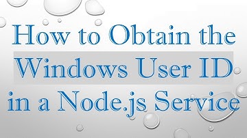 How to Obtain the Windows User ID in a Node.js Service
