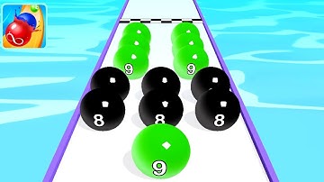 Merge Ball Race - Ball Merge 2048 Game ! All Levels Gameplay (112-121) android,ios