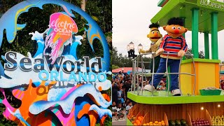 Fun Day at SeaWorld Orlando! | Electric Ocean 2022, Rides and Sesame Street Land