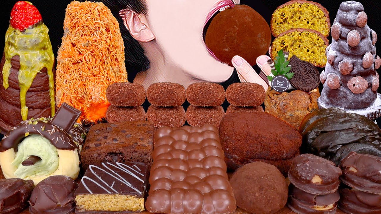 ASMR DUBAI CHOCOLATE CHEWY COOKIE ICE CREAM DESSERT MUKBANG두바이