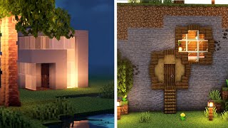 3 Simple Starter bases for Survival Minecraft!