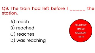 TEST YOUR GRAMMAR - English Grammar Test - Tense (Part 1)