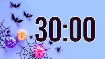 30 Minute Halloween Timer | Silent Bats Countdown & Gentle Alarm