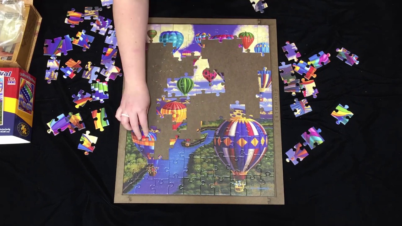 Dowdle Puzzle Tray Premium Wooden Board for Easy Moving or Storage