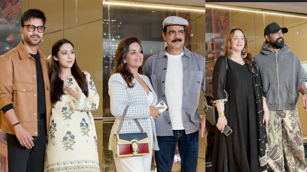 Remo D'Souza With Wife & Reem Shaikh Vicky Jain Abhimanyu Singh At Movie Screening in Mumbai 