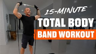 Get in Shape Anywhere |15Minute Total Body Resistance Band Workout