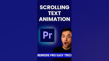 "Scrolling Text Animation in Premiere Pro | Smooth Motion Effect Tutorial #editingideas
