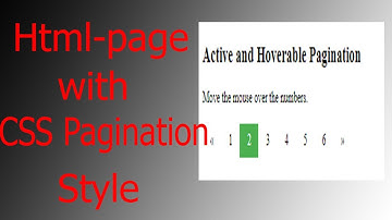 How to Create a Action and Hoverable Pagination Html and CSS (2021)