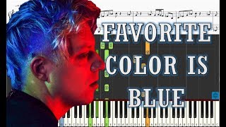 Video voorbeeld van "Robert DeLong ft. K. Flay - Favorite Color is Blue - Piano Tutorial w/ Sheets"