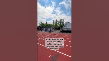 42-inch double hop hurdle hops! #track #footwork #hurdlehops #viral