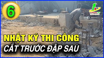 Nhật ký thi công ngày thứ 6. Cắt và đập đầu cọc, làm bê tông lót móng. kỹ thuật xây dựng titan 37