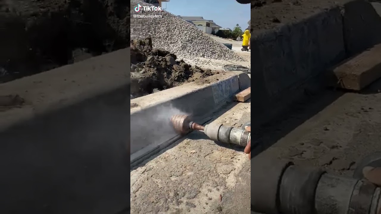 Creating Drainage - Drilling a Hole Into Concrete