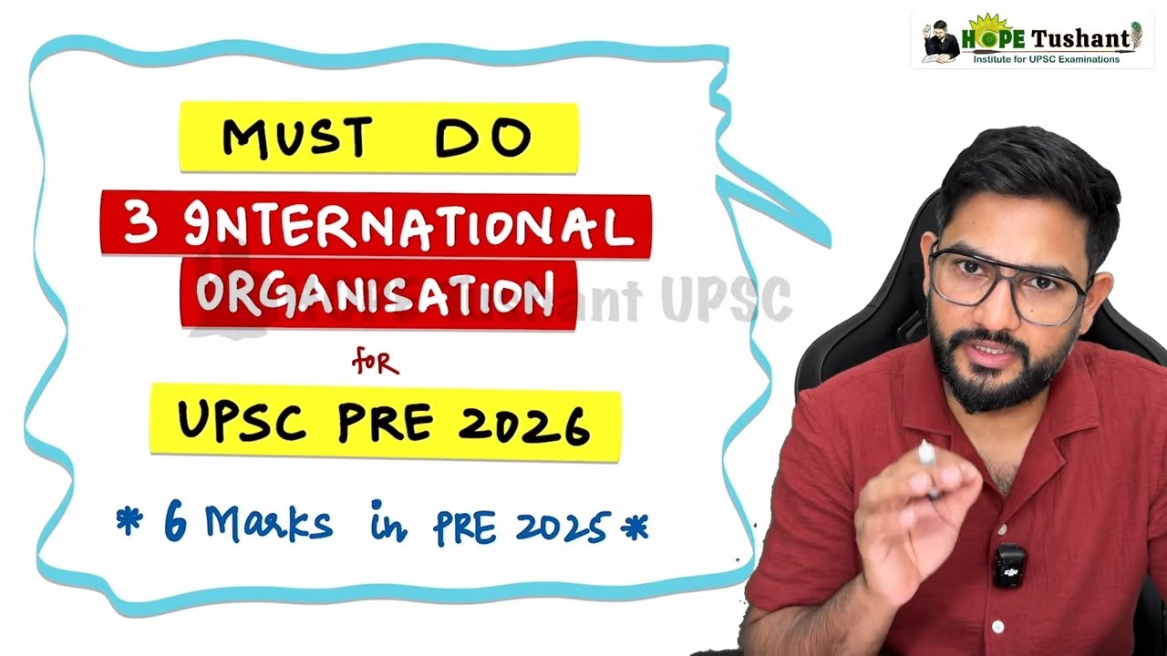 3 Most Important *ORGANISATION for UPSC PRE 2026 with PYQ🔥#ias # ...