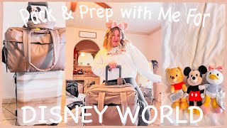 PACK & PREP WITH ME FOR DISNEY WORLD 2024 | travel essentials, packing hacks, target haul, & more!