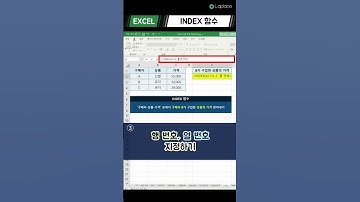 [엑셀 치트시트] 1분 만에 배우는 INDEX 함수 사용법