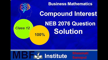 Compound Interest NEB 2076 Question Solution // Class 12 // Business Math