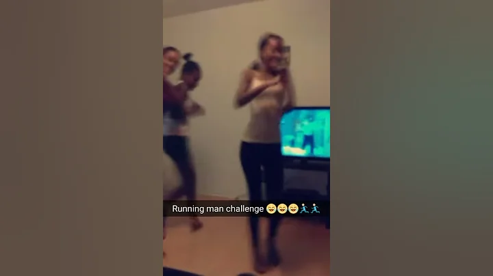 Family running man challenge