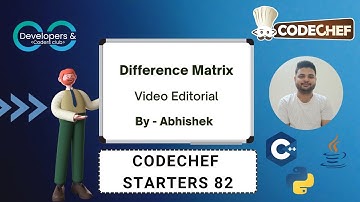 Difference Matrix | Starters 82 | CodeChef | DCC NIT-A