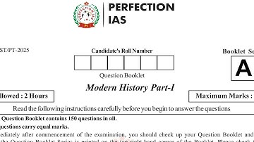 PERFECTION IAS । TEST-3 । 71st BPSC Prelims MOCK Test | HINDI/ENGLISH MEDIUM| perfection ias #bpsc