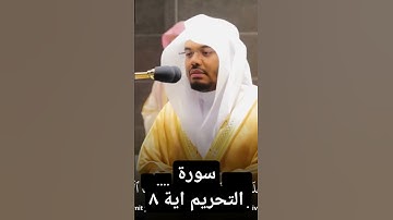 سورة التحريم ايه ٨ بصوت الدوسري*من فضلك تابع الصفحة* #explore #الشريم #المنجد #ياسر_الدوسري