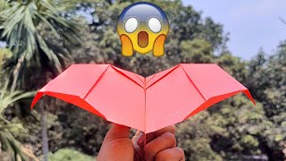 How To Make Paper Flapping Bat Airplane | Making Origami Airplane That Fly Like A Bat |Origami Plane