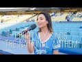 Courtney Sings the National Anthem at a Dodger's Game