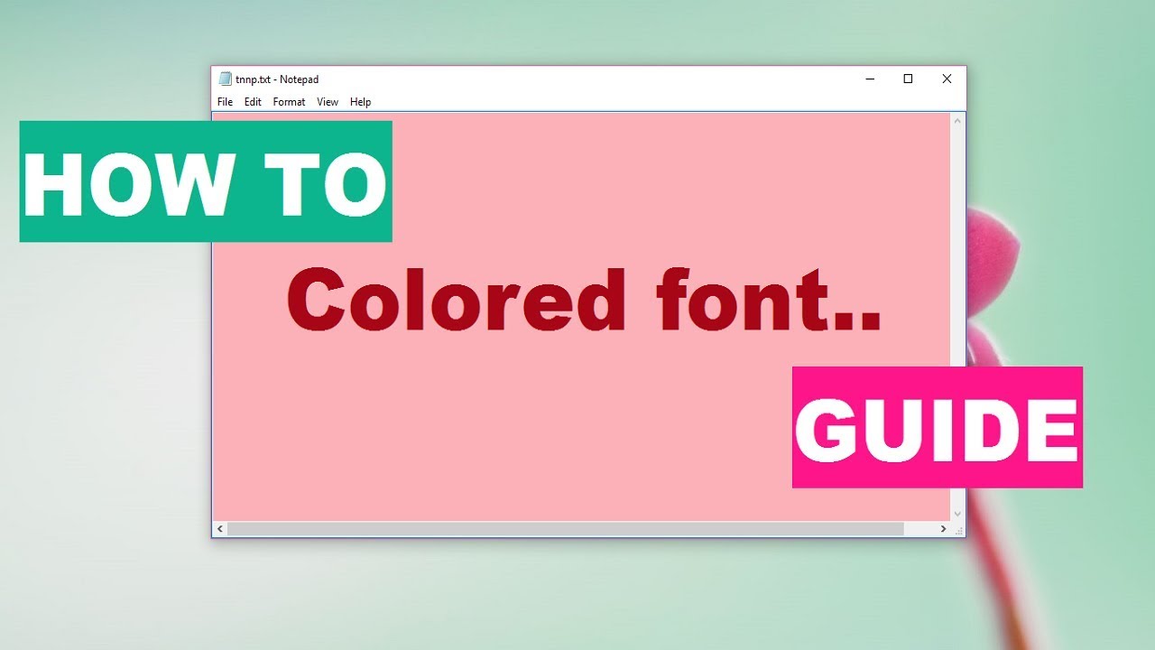 How to *Change windows Font/text Colors* - Windows trick ...