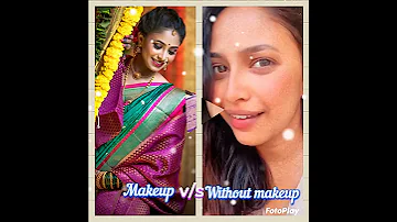 Star pravah actress Makeup v/s Without makeup😍 | #shorts #starpravah #youtubeshorts #trending
