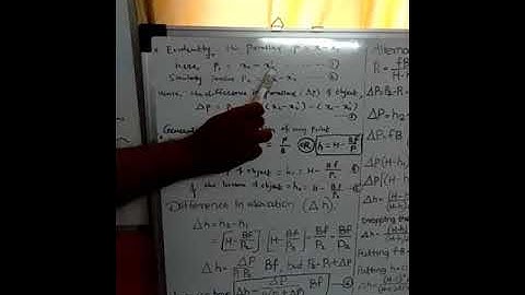 Differential height from differential parallax in Aerial Photogrammetry.