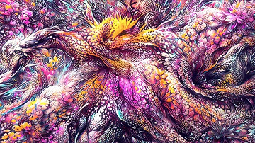 Trippy AI Dream 23 - Flower Power² VQGAN + CliP + Rife-RealESRGAN