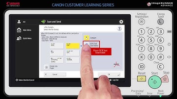 How To Scan And Send on a Canon imageRunner Advance