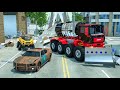 Los villanos gigantes destruyeron la ciudad  wheel city heroes wch police truck cartoon